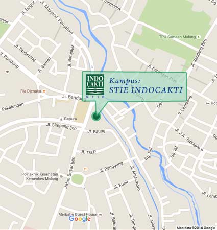 Peta Lokasi Kampus (Google Map) STIE Indocakti Malang Nomor