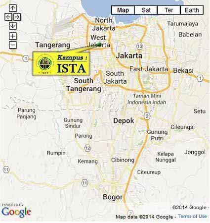 Peta Lokasi Kampus (Google Map) ISTA Jakarta Nomor