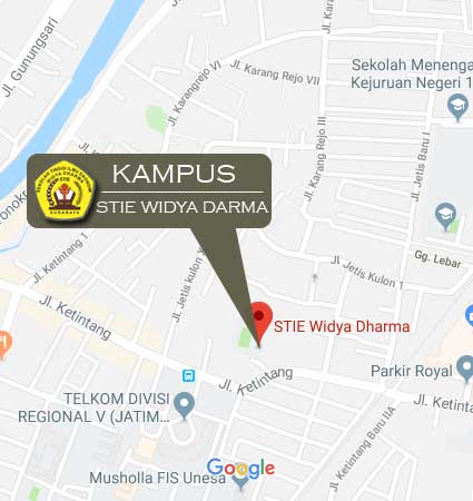 Locations and Maps (Google Map) STIE Widya Darma Surabaya Nomor