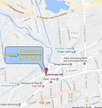 Peta Lokasi Kampus (Google Map) UNAKI Semarang Nomor