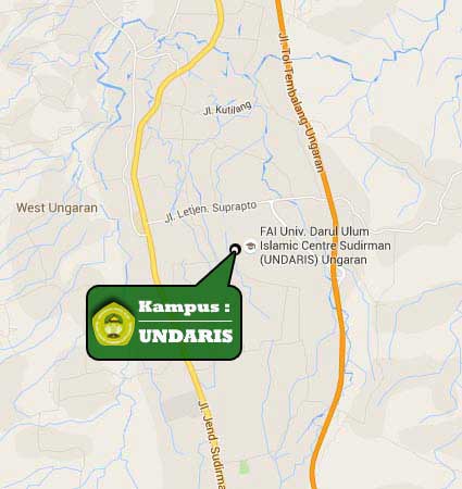 Locations and Maps (Google Map) UNDARIS Ungaran Semarang Nomor